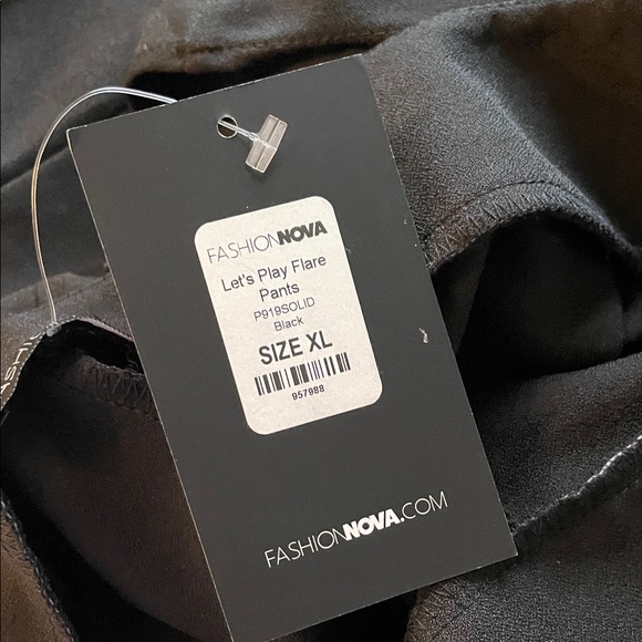 Fashion Nova Let’s Play Flare Wide Leg Trousers Pants - Picture 9 of 15